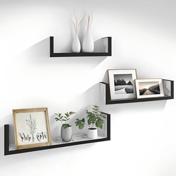 Dime Store Wall Mount Wall Shelf Rack Dispplay Floating Hanging Shelf for Room Wall and Home Decor Items and Storage Organizer (Standard, Marble White) Dime Store Wall Mount Wall Shelf Rack Dispplay Floating Hanging Shelf for Room Wall and Home Decor Items and Storage Organizer (Standard, Marble White)