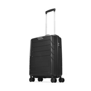 Aristocrat Cabin Polycarbonate (PC) Chroma 55 Cm(Small) 8 Wheels Double Spinner Trolley Bags for Travel Hard Case Luggage, Lightweight Bag, Suitcase with Combination Lock & 7 Years Warranty (Black) Aristocrat Cabin Polycarbonate (PC) Chroma 55 Cm(Small) 8 Wheels Double Spinner Trolley Bags for Travel Hard Case Luggage, Lightweight Bag, Suitcase with Combination Lock & 7 Years Warranty (Black)