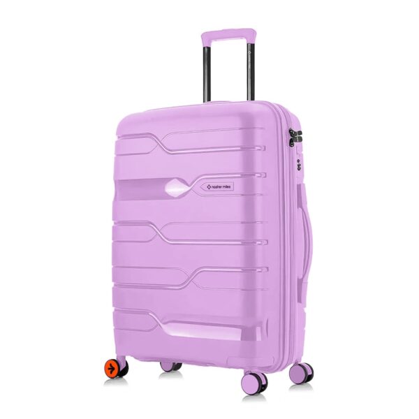 Nasher Miles Paris Hard-Sided Polypropylene Check-in Luggage 28 inch | 75cm | 8 Wheels Large Trolley Bag for Travel | Suitcase (Purple) Nasher Miles Paris Hard-Sided Polypropylene Check-in Luggage 28 inch | 75cm | 8 Wheels Large Trolley Bag for Travel | Suitcase (Purple)