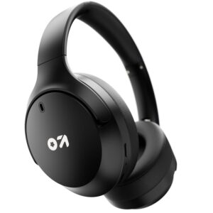 GOBOULT Made in India Q Over Ear Bluetooth Headphones with 70H Playtime, 40mm Bass Drivers, Zen ENC Mic, Type-C Fast Charging, 4 EQ Modes, IPX5 Headphones Wireless with mic (Black)
