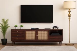 Quick Artsy Premium Furniture Solid Sheesham Wood TV Stand for Home - Entertainment Unit Cabinet with Storage for Living Room Bedroom Wooden Furniture (Walnut Finish) Quick Artsy Premium Furniture Solid Sheesham Wood TV Stand for Home - Entertainment Unit Cabinet with Storage for Living Room Bedroom Wooden Furniture (Walnut Finish)