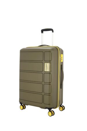 Kamiliant American Tourister Large Harrier Zing 78 Cms Check-in (Pp) Hard Sided 8 Wheels Spinner Luggage/Suitcase/Trolley Bag (Military Olive) (Double Wheel), Medium