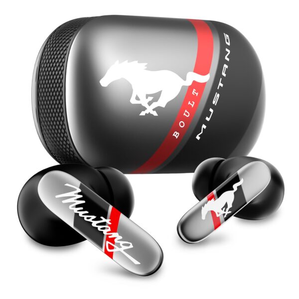 GOBOULT x Mustang Dyno TWS Earbuds with 60H Playtime, App Support, Dual Pairing, 4 Mics ENC, 45ms Low Latency, 13mm Drivers, Touch Controls, Made in India, IPX5 Ear Buds Wireless (Silver)