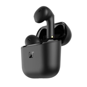 Sennheiser ACCENTUM Open True Wireless Earbuds-Smart Touch Controls, Lightweight & Breathable Design, Upto 28H Battery, Quick Charging, Multipoint Connectivity (8 Devices),IPX4 Splash Resistance-Black