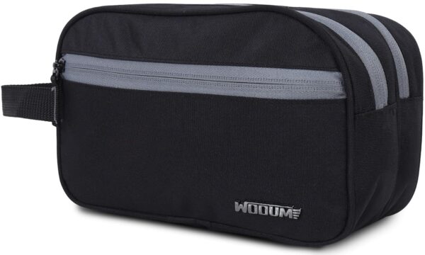 Wooum Polyester Toiletry Bag for Men & Women, Travel Pouch for Toiletries Shaving Kit & Cosmetics, Water Resistance Pouch for Travel Accessories, Organizer Travel Pouch for Make Up, Black Wooum Polyester Toiletry Bag for Men & Women, Travel Pouch for Toiletries Shaving Kit & Cosmetics, Water Resistance Pouch for Travel Accessories, Organizer Travel Pouch for Make Up, Black