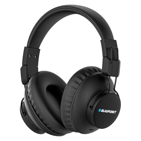 Blaupunkt Newly Launched BH41 Bluetooth Wireless Over Ear Headphones I Long Playtime I 40MM Drivers I Foldable I Flexible & Light Weight I Built in Mic I TurboVolt Fast Charging