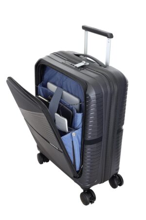 American Tourister Cabin AIRCONIC2.0 SP 55 cm Small Front Opening Polypropylene (PP) Hard 8 Wheels Spinner Luggage/Suitcase/Trolley Bag for Travel (Black) American Tourister Cabin AIRCONIC2.0 SP 55 cm Small Front Opening Polypropylene (PP) Hard 8 Wheels Spinner Luggage/Suitcase/Trolley Bag for Travel (Black)