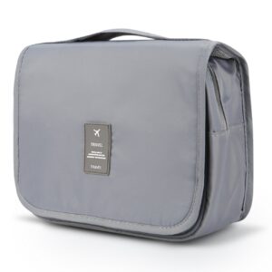 Mossio Polyester Toiletry Travel Organizer,Large Capacity Suitcase Luggage Portable Dopp Kit Wash Bag Grey 7.99 Cms Mossio Polyester Toiletry Travel Organizer,Large Capacity Suitcase Luggage Portable Dopp Kit Wash Bag Grey 7.99 Cms