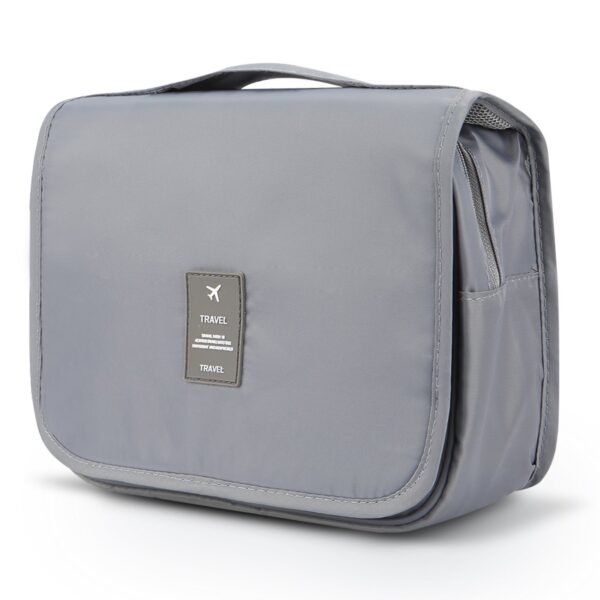 Mossio Polyester Toiletry Travel Organizer,Large Capacity Suitcase Luggage Portable Dopp Kit Wash Bag Grey 7.99 Cms