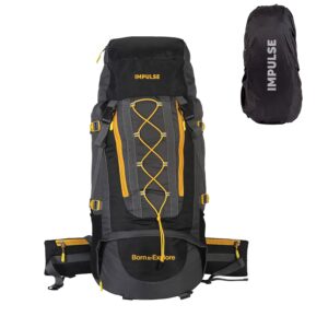 Impulse Inverse U 65 litres Waterproof Rucksack Backpack for men tourist bag for travel backpack for hiking trekking Bag for men camping bag with 1 Year Warranty Free Raincover
