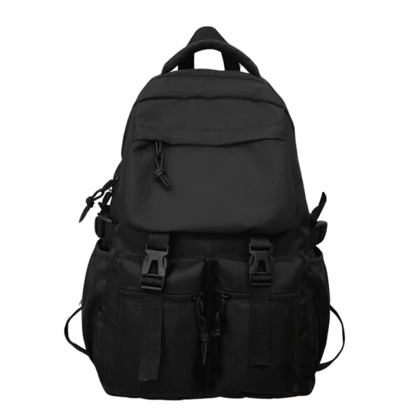Glowic Black Backpacks for Men & Women | Stylish, Durable, Multi-Pocket Travel & Laptop Bags with Buckle Straps Glowic Black Backpacks for Men & Women | Stylish, Durable, Multi-Pocket Travel & Laptop Bags with Buckle Straps