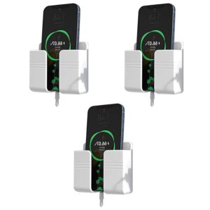 Prolet Wall Mounted Mobile Holder Storage Case for Remote, Wall Mounted Mobile Stand/Multi Purpose Stand with Hole for Phone Charging-White(Pack of 3) Prolet Wall Mounted Mobile Holder Storage Case for Remote, Wall Mounted Mobile Stand/Multi Purpose Stand with Hole for Phone Charging-White(Pack of 3)