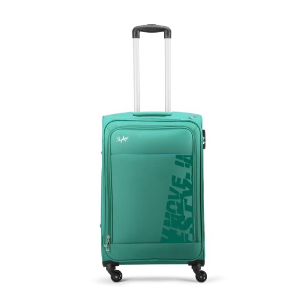 Skybags Rhumba 66 Cms Medium Check-in Polyster Soft Sided Luggae/Suitcase/Inline Trolley Bag- Green