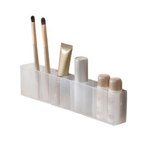 MosQuick 2pc 3grid Each Multifunctional Wall Mounted Storage Box - Cosmetic Organizer, Jewellery Box Makeup Box - Small Object Storage, Pencil, Toothbrush Holder, Lipstick and Nail Paint Holder