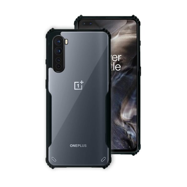 7SEVEN Ipacky Back Cover for OnePlus Nord Mobile Back Case Shock Proof Design Camera Edges Protection Crystal Clear 1+ Phone Case Precise Cutouts Matte Black Soft Bumper Phone Cover