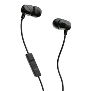 Skullcandy Jib in-Ear Wired Earbuds with Mic, 3.5mm Jack, Supreme Sound, Noise Isolation, Detachable Cable, Works with Phones, Laptops & PCs (Black)
