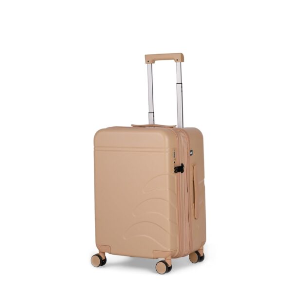 Assembly Cabin Luggage with Internal Laptop Pocket | Premium Hardsided Polycarbonate Trolley Bag (55 cms) for Flight 45 litres-Flowe (Beige) Assembly Cabin Luggage with Internal Laptop Pocket | Premium Hardsided Polycarbonate Trolley Bag (55 cms) for Flight 45 litres-Flowe (Beige)