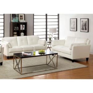 Homeify Harlow Wooden 5- to 6-Person Sofa 3+2 Leather Sofa Set for Living Room (Leatherette,White) Homeify Harlow Wooden 5- to 6-Person Sofa 3+2 Leather Sofa Set for Living Room (Leatherette,White)
