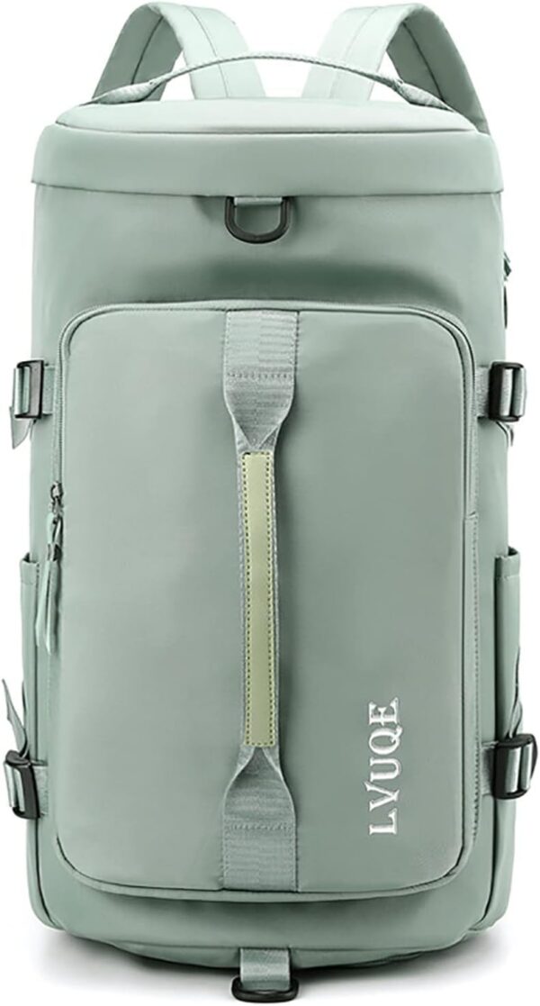 LATIQ MART 3-in-1 Sports Duffel Backpack Gym Bag for Men & Women  Waterproof, Travel Duffel with Shoe & Wet Clothes Compartment, Workout, Weekender, Carry-On Luggage, Overnight, Fitness Bag (Green)