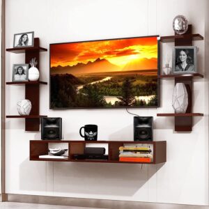 Maaz Art & Craft Maaz Art Craft Wooden Tv Entertainment Unit Tv Cabinet for Wall Set Top Box Holder for Home Wall Set Top Box Shelf Set & Tv Set & Unit for Wall for Living Room (Brown) 75Cm,81Cm,2Cm Maaz Art & Craft Maaz Art Craft Wooden Tv Entertainment Unit Tv Cabinet for Wall Set Top Box Holder for Home Wall Set Top Box Shelf Set & Tv Set & Unit for Wall for Living Room (Brown) 75Cm,81Cm,2Cm