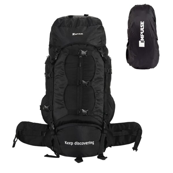 Impulse Rucksack bags 95 litres travel bag for men tourist bag for travel backpack for hiking trekking Bag for men camping Captain Bag with 1 year Warranty And Rain Cover