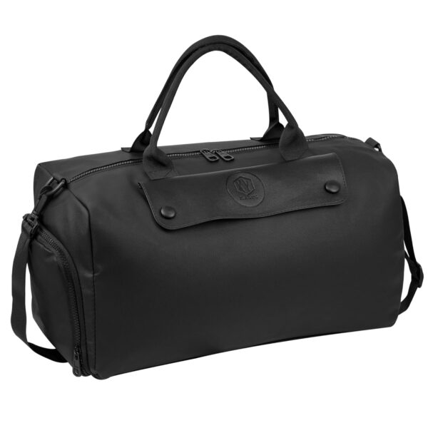 Storite Nylon 43 cm Travel Duffel Bag, Sports Gym Duffle Bag, Shoulder Handbag for Women, Outdoor Weekend Bag with Shoe and Wet Clothes Compartments (Black,43x23x19 cm)