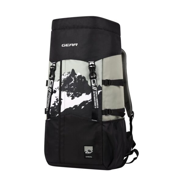 Gear Alphamount 2 25"/50L Extra Large Water Resistant 4 Compartment Rucksack/Travel Bag/For Unisex(Black-Grey)