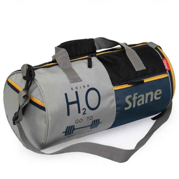 Sfane Gym Bags for Men with Separate Shoe Compartment Sports Gym Bags for Women Unisex Duffle Bags for Gym for Carry & Travel Adjustable Duffel Bags Sports Bag - Grey & Navy Blue