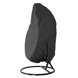 Polyester Hanging Chair Cover Durable Lightweight Egg Swing Chair Cover Waterproof Dust Protector Cover, Fits Most Outdoor Single Swing (75" x 45"inches)(HCC-Black) Polyester Hanging Chair Cover Durable Lightweight Egg Swing Chair Cover Waterproof Dust Protector Cover, Fits Most Outdoor Single Swing (75" x 45"inches)(HCC-Black)