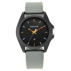 Fastrack Tees Analog Grey Dial Unisex-Adult Watch-68011PP08