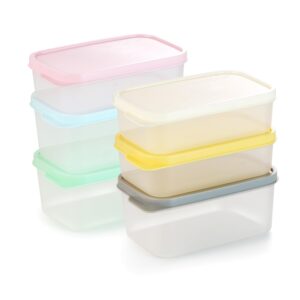 Plastic Storage Food Containers with Lid Set of 6 (3x350ml & 3x250ml) Multicolor,BPA Free Food Grade Plastic Container,Microwave & Dishwasher Safe,Airtight Leak Proof,Lunch box for office Plastic Storage Food Containers with Lid Set of 6 (3x350ml & 3x250ml) Multicolor,BPA Free Food Grade Plastic Container,Microwave & Dishwasher Safe,Airtight Leak Proof,Lunch box for office