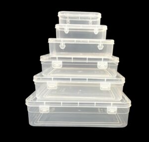Small Storage Boxes container with Lock Lid,Jewellery Case Organiser(PUREPACK234567), (Size No. -2,3,4,5,6,7) Set Of 6 boxes Small Storage Boxes container with Lock Lid,Jewellery Case Organiser(PUREPACK234567), (Size No. -2,3,4,5,6,7) Set Of 6 boxes