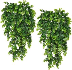 Dekorly 2 Pack Artificial Plants Artificial Hanging Plants Faux Eucalyptus Leaf Greenery Fake Hanging Eucalyptus Plant for Wall House Room Patio Indoor Outdoor Home Shelf Office Decor(Green) Dekorly 2 Pack Artificial Plants Artificial Hanging Plants Faux Eucalyptus Leaf Greenery Fake Hanging Eucalyptus Plant for Wall House Room Patio Indoor Outdoor Home Shelf Office Decor(Green)