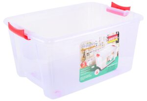 ARISTO Plastic 25 L Multipurpose Rectangular Storage and Toy Box with Lid (Transparent, 45.5 x 34 x 26cm) ARISTO Plastic 25 L Multipurpose Rectangular Storage and Toy Box with Lid (Transparent, 45.5 x 34 x 26cm)