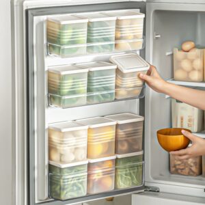 HomeWiz 4-Piece Food Storage Containers Set | 800ml BPA-Free Plastic Boxes with Snap-On Lids | Airtight, Stackable & Leak-Proof Kitchen Organizer | Kitchen Accessories Items | Storage box