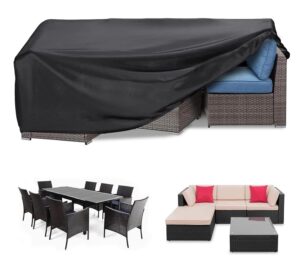 SKY-TOUCH Patio Furniture Cover 180x120cm, Garden Furniture Set Cover Waterproof, Outdoor Table and Chair Set Covers, Heavy Duty Oxford Fabric Furniture Covers Dust Proof Anti-UV SKY-TOUCH Patio Furniture Cover 180x120cm, Garden Furniture Set Cover Waterproof, Outdoor Table and Chair Set Covers, Heavy Duty Oxford Fabric Furniture Covers Dust Proof Anti-UV
