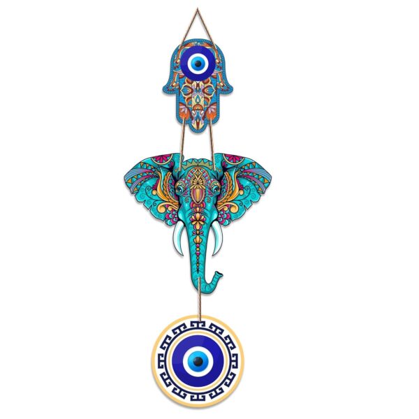 Artvibes Designer Elephant Wooden Wall Hanging for Home Decor | Hamsa Hand Decoration for Livingroom | Modern Artworks Items | Peace Charm Door Accent Decorative Hangings (WH_8506N) Artvibes Designer Elephant Wooden Wall Hanging for Home Decor | Hamsa Hand Decoration for Livingroom | Modern Artworks Items | Peace Charm Door Accent Decorative Hangings (WH_8506N)