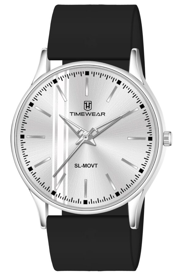 TIMEWEAR Analog Black Silicone Strap Watch for Men TIMEWEAR Analog Black Silicone Strap Watch for Men