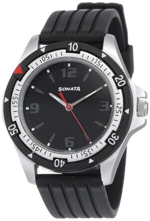 SF Analog Black Round Dial Men's Sport Watch-NL7930PP02