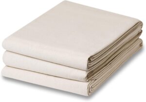 Metsi 9x6 feet Canvas Drop Cloth  Heavy-Duty Canvas Fabric Tarp for Painting, Curtains, Furniture Cover, Reusable Paint Tarp and Dust Sheet for Indoor & Outdoor Use