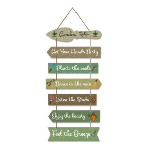 Artvibes Garden Quote Wooden Wall Hanging for Home Decor | Decorative Items for Balcony | Wooden Wall Decoration for Outdoor Decorative Garden | Modern Artworks (WH_7002N), Set of 7 Artvibes Garden Quote Wooden Wall Hanging for Home Decor | Decorative Items for Balcony | Wooden Wall Decoration for Outdoor Decorative Garden | Modern Artworks (WH_7002N), Set of 7