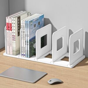 Apexx Simple Trending Mesh Desktop File Sorter Organizer, 4 Section Bookshelf for Desk Office Organization File Holder for Home, Office & Classroom - White Apexx Simple Trending Mesh Desktop File Sorter Organizer, 4 Section Bookshelf for Desk Office Organization File Holder for Home, Office & Classroom - White