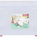ARISTO Multipurpose Plastic Storage Container Box with Wheels 25 LTR (Clear, Transparent)
