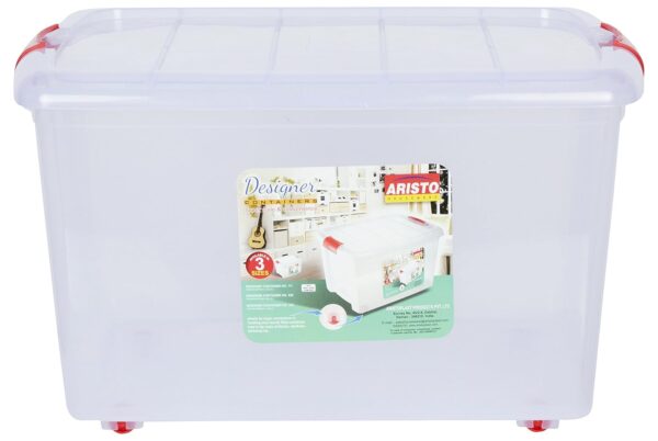 ARISTO Multipurpose Plastic Storage Container Box with Wheels 25 LTR (Clear, Transparent) ARISTO Multipurpose Plastic Storage Container Box with Wheels 25 LTR (Clear, Transparent)