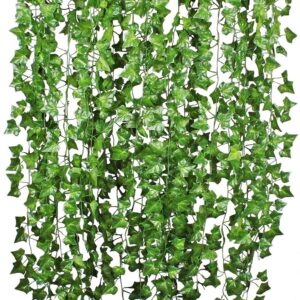 Tdas Artificial Plants Leaves Ivy Garlands Plant Greenery Hanging Vine Creeper Home Decor Door Wall Balcony Decoration Party Festival Craft, 80 Leaves, Green (6 pcs) Silk;Plastic Tdas Artificial Plants Leaves Ivy Garlands Plant Greenery Hanging Vine Creeper Home Decor Door Wall Balcony Decoration Party Festival Craft, 80 Leaves, Green (6 pcs) Silk;Plastic