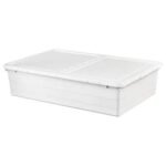 Ikea TSSP Storage Box with lid, white50x77x19 cm (19 x30 x7  ")