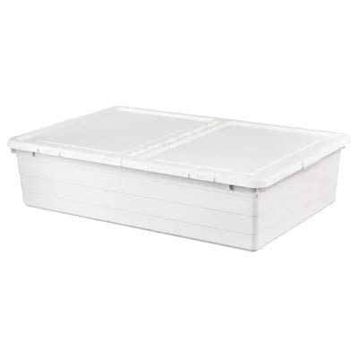 Ikea TSSP Storage Box with lid, white50x77x19 cm (19 x30 x7  ")