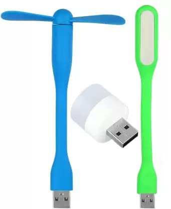 Triple Combo - USB Light, Fan, and Mini Bulb EmergencyBest Amazon Deals
