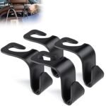 Car Backseat Headrest Hook, 4 Pcs Plastic Hanging StorageBest Amazon Deals