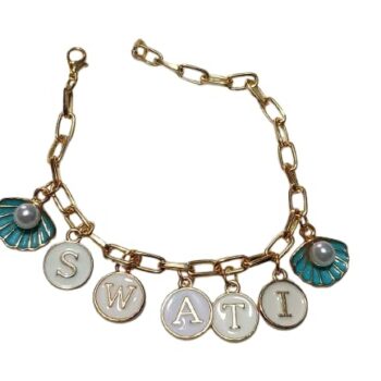 Personalized Charm Name Bracelet | Gold Plated MetalBest Amazon Deals